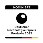 Logo: E.COOLINE Hitzenotfallkoffer ist nominiert für den Deutschen Nachhaltigkeitspreis 2025