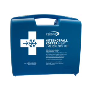 World's first Heat Emergency Kit – provides aid in heat emergencies until the emergency doctor arrives