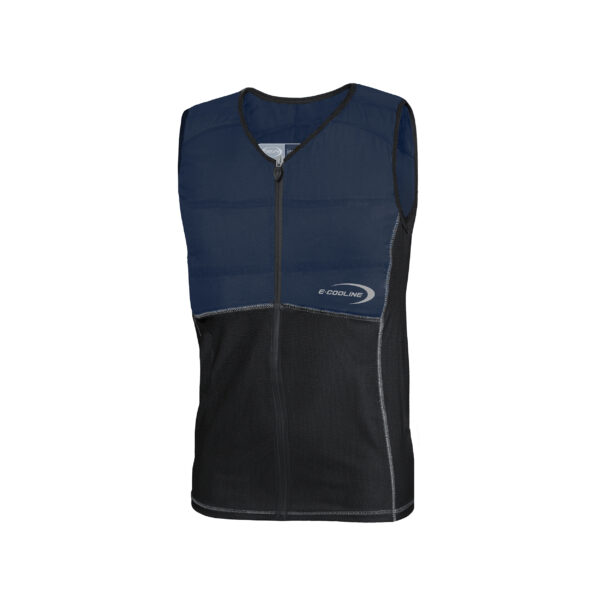 Repower Kids Cooling Vest with Front Zipper by E.COOLINE, Two-Tone Blue/Black, Medical Device