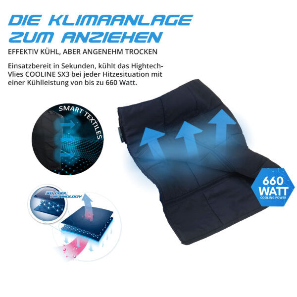 Product Features of the Repower Cooling Blanket for Heat Emergencies by E.COOLINE, blue