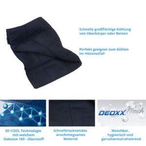 Product Features of the Repower Cooling Blanket for Heat Emergencies by E.COOLINE, Blue