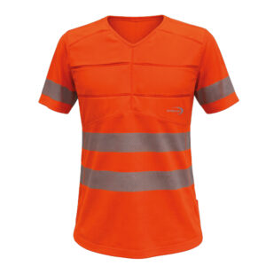 Cooling t-shirt SX3 with reflectors from E.COOLINE in the signal color orange