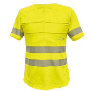 Cooling t-shirt SX3 with reflectors from E.COOLINE in signal yellow