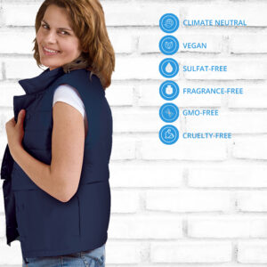 Product features for E.COOLINE Repower Vital Cooling Vest in blue